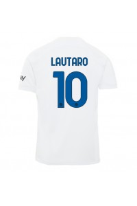 Inter Milan Lautaro Martinez #10 Fotballdrakt Borte Klær 2023-24 Korte ermer